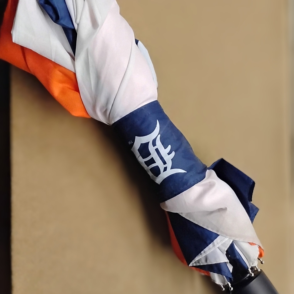 Stylish Navy and Orange Umbrella